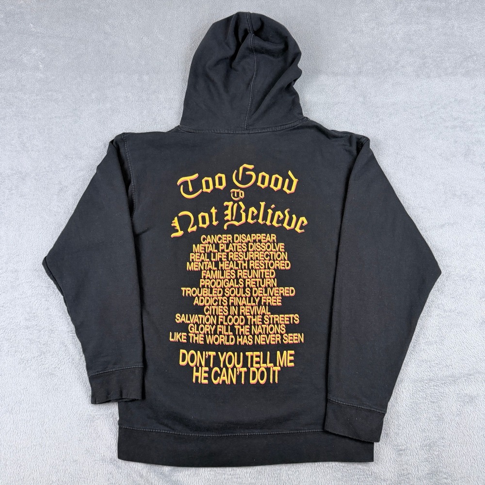 Brandon Lake Hoodie Men M Black TGTNB Too Good To Not Believe Tour Sweatshirt